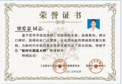 广西中医特色疗法传承导师——梁爱瑟